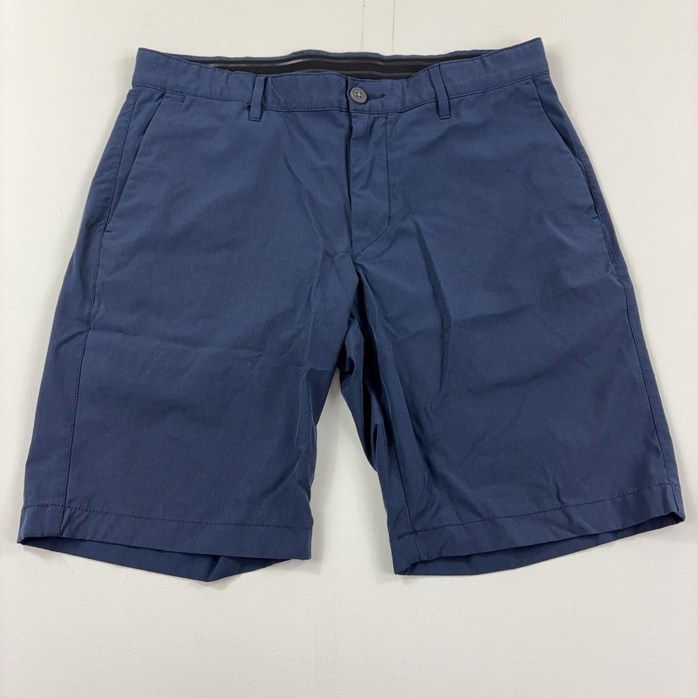 Tommy Bahama Chip Shot Golf Shorts Mens 33 Blue Chino Stretch Flat Front